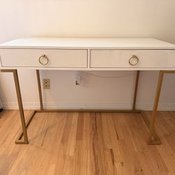 White/Gold Desk 