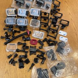 Go Pro Waterproof Cases And Misc Mount Items