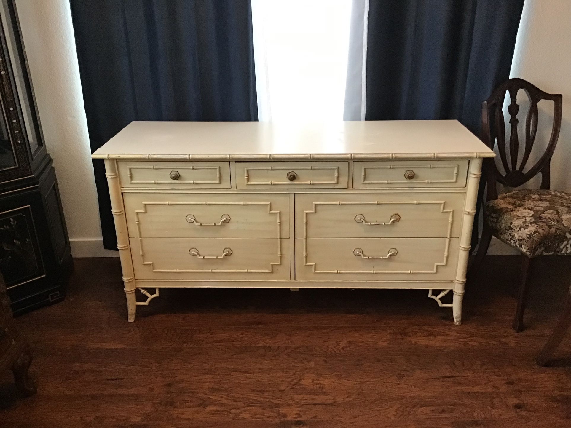 1970s Thomasville Allegro Faux Bamboo Coastal Dresser