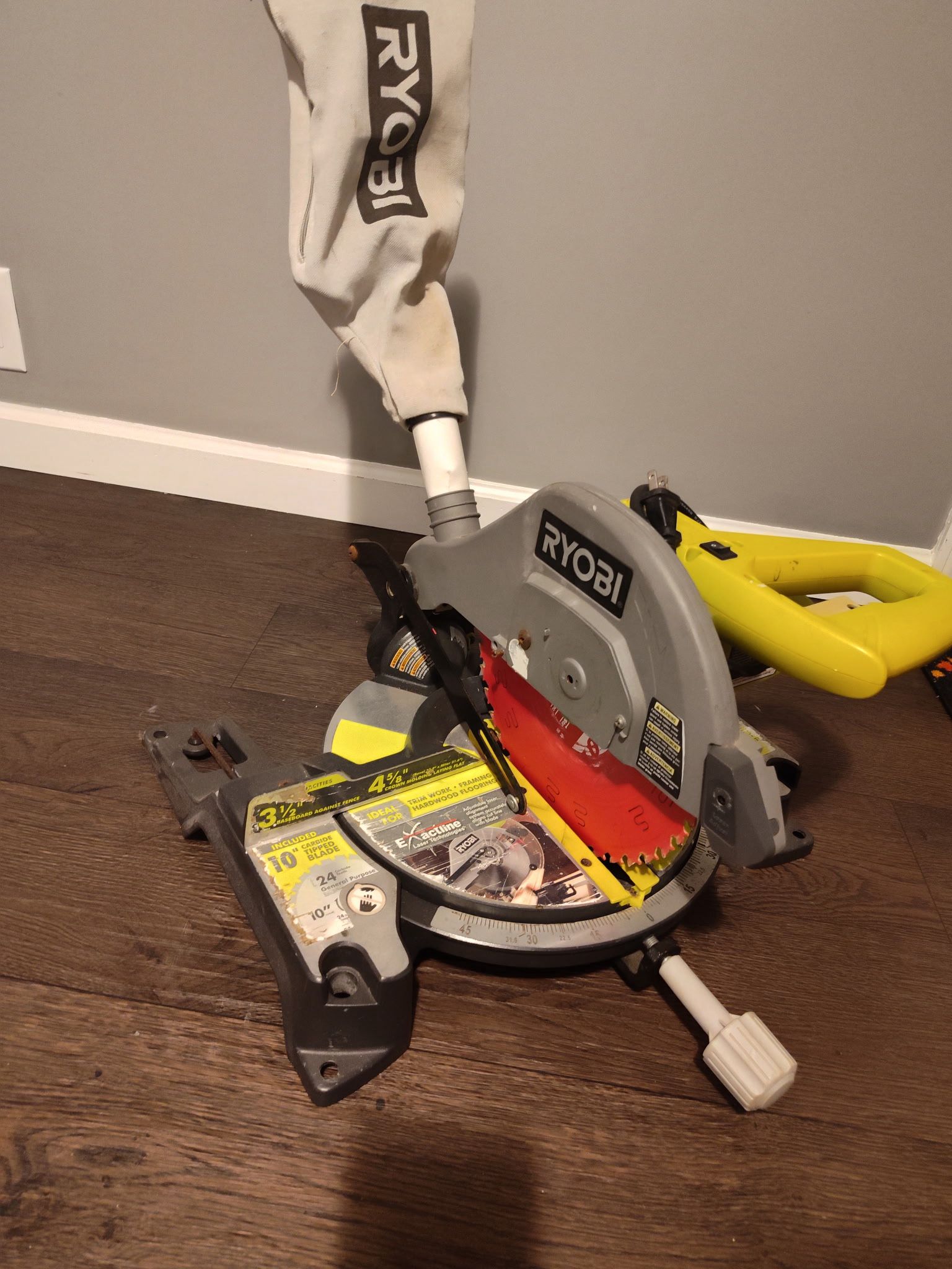Ryobi 14 Amp Corded 10 In Miter Saw With LED Cutline Indicator 