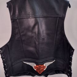 US made buffalo Nickel button Harley Davidson leather vest