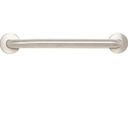 Alloy Antimicrobial, Bathroom Shower Grab Bar, 1 ¼" Diameter, ADA Compliant, Satin Stainless-Steel Finish