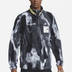 Nike x Sportswear Nike Polar Fleece Tie Dye Smoke/Volt Jacket Size XXL