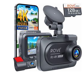 ROVE R2-4K DUAL Dash Cam Front and Rear, STARVIS 2 Sensor,