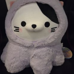 Cat Plush Stuffed Animal Purple Animation Character Toy