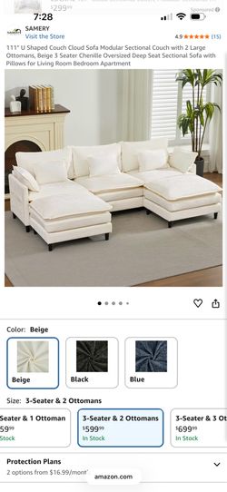 Samery 3 Seater w/ TWO Ottoman PLUS Paulato Sofa & Ottoman Covers Included