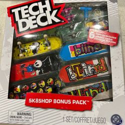 TECH DECK Sk8shop Bonus Pack Mini Finger Skateboard Multi Pack 2022 Series (Blind 2023 (Sk8shop Bonus Pack))