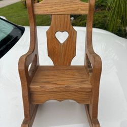 Wood Chair For Dolls Or Barbie Play