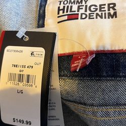 Mens  Tommy Hilfiger D7 Casual Fashion Button Front Signature Jean Jacket