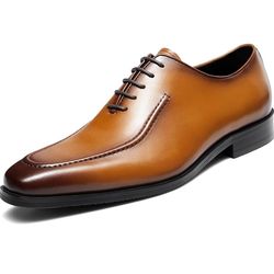 New Frasoicus Sz 8.5 Men's Brown Leather Oxford Dress Shoes!