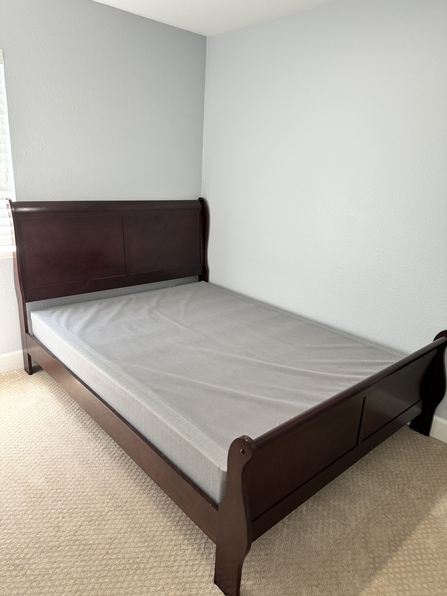 Queen Bed Frame With Box And night stand