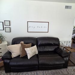Leather Reclining Sofa