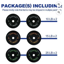 100 Pounds Bumper Weight A Pair Of 10 A Pair Of 15 And A Pair Of 25