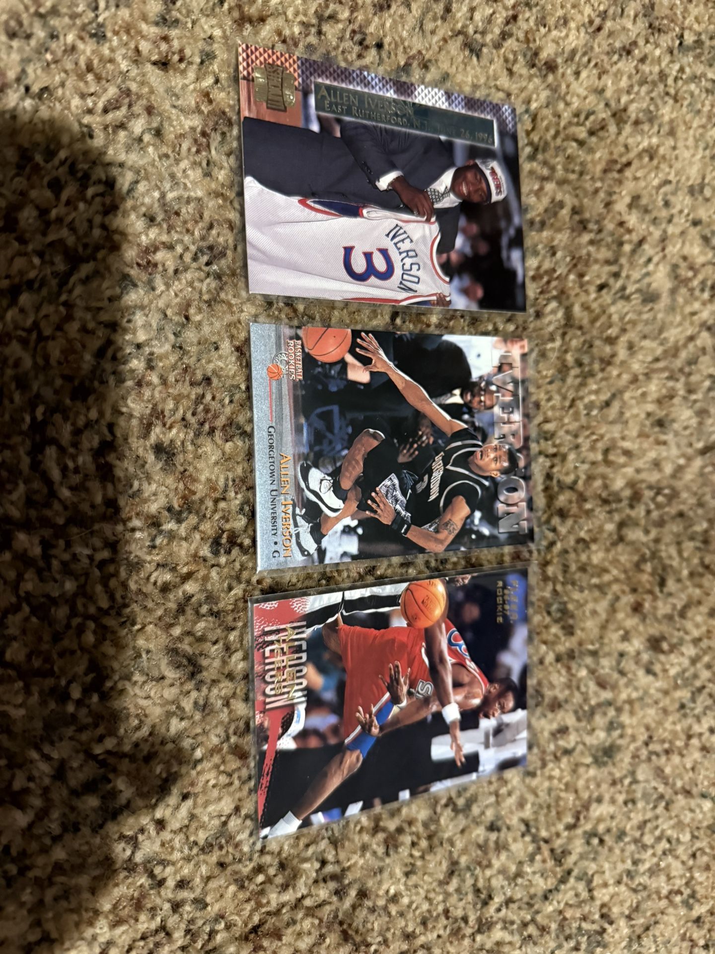3 Allen Iverson 1996 Rookie Basketball Cards Philadelphia 76ers Legend HOF