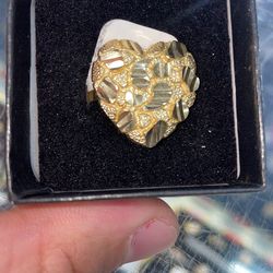 Heart Nugget Design Ring