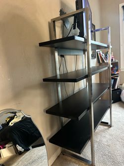 4 shelf multi purpose rack (black/silver)
