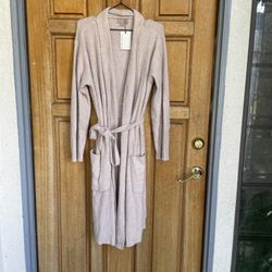 Barefoot Dreams CozyChic Lite HE Ribbed Robe Faded Rose-pearl L/XL
