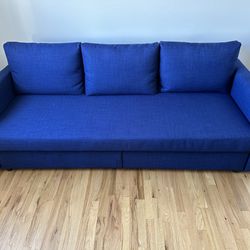 FRIHETEN Sleeper sofa, Skiftebo blue