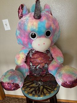 Large Rainbow Unicorn Stuffed Plush Toy
