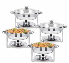 Silver chafing buffet set