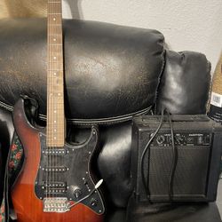 Electric Guitar And Amp