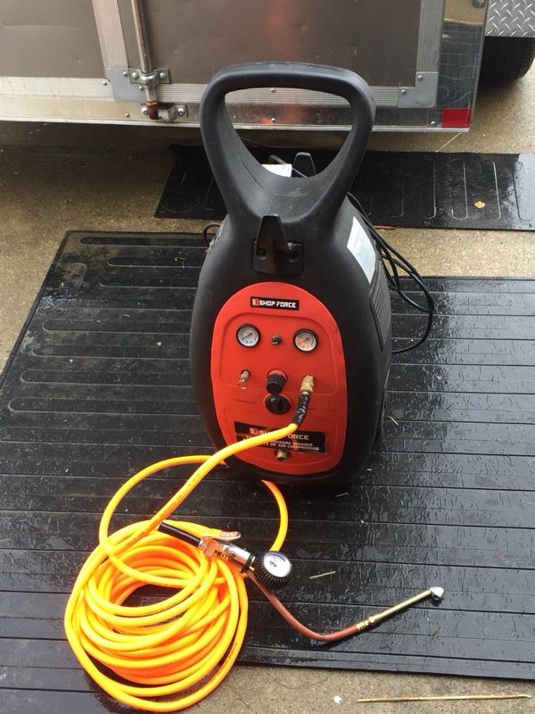 Shop Force pressure washer and air compressor