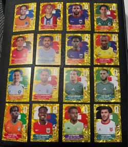 20x Panini FIFA Soccer World Cup 2026 Mix of Gold Crumple Stickers