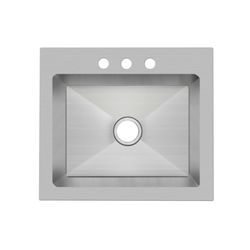 PROFLO Sault Series 25 in. Dual Mount Stainless Steel Single Bowl Kitchen Sink