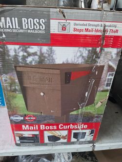 New Mail Boss Locking Post-Mount Mailbox with High Security Reinforced Patented Locking System, Bronze. Retails $195 with Taxes!!