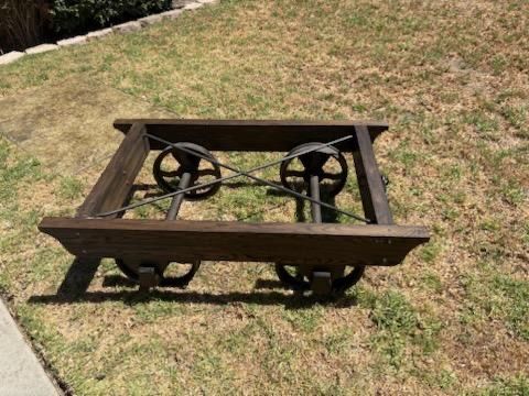 Coffee table with glass top