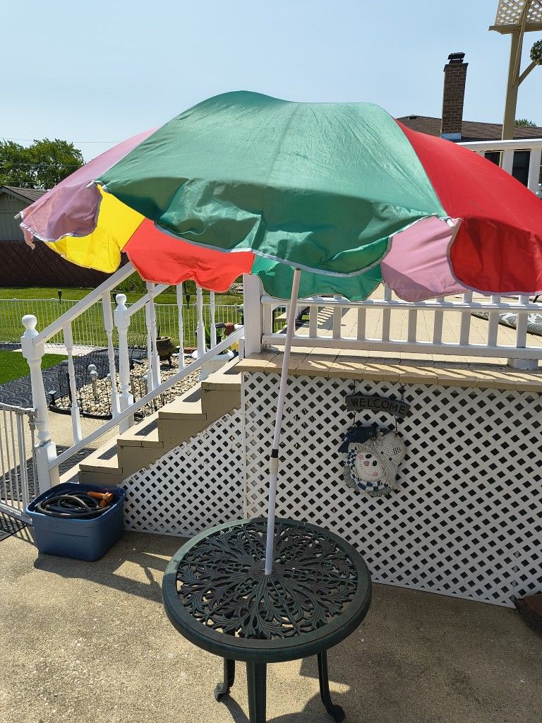 Summer Umbrella With Table
