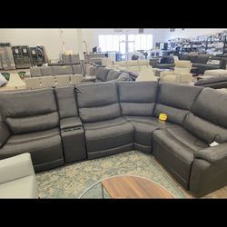 1999 Real Leather Power Sectional 