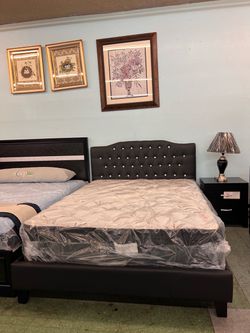 🔥Hot Deal🔥Brand New Queen size bed frame with crystal headboard $249, delivery available