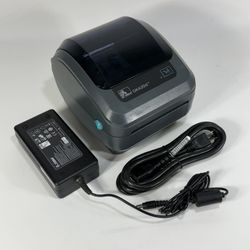 ZEBRA GK420d Direct Thermal Desktop Monochrome Printer with Power Supply  TESTED