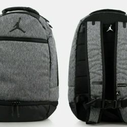 🆕👜🏀 Jordan Men's Skyline Flight Backpack Shoes Compartment Gray 9A1957-042