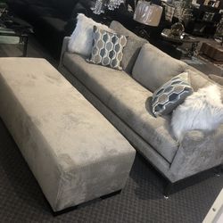 Clean Sofa and Ottoman 