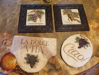 Tuscan Wall Placard - Lot of Four