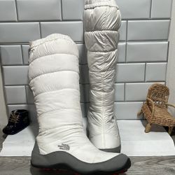 The North Face Off White Snow Knee High Boots