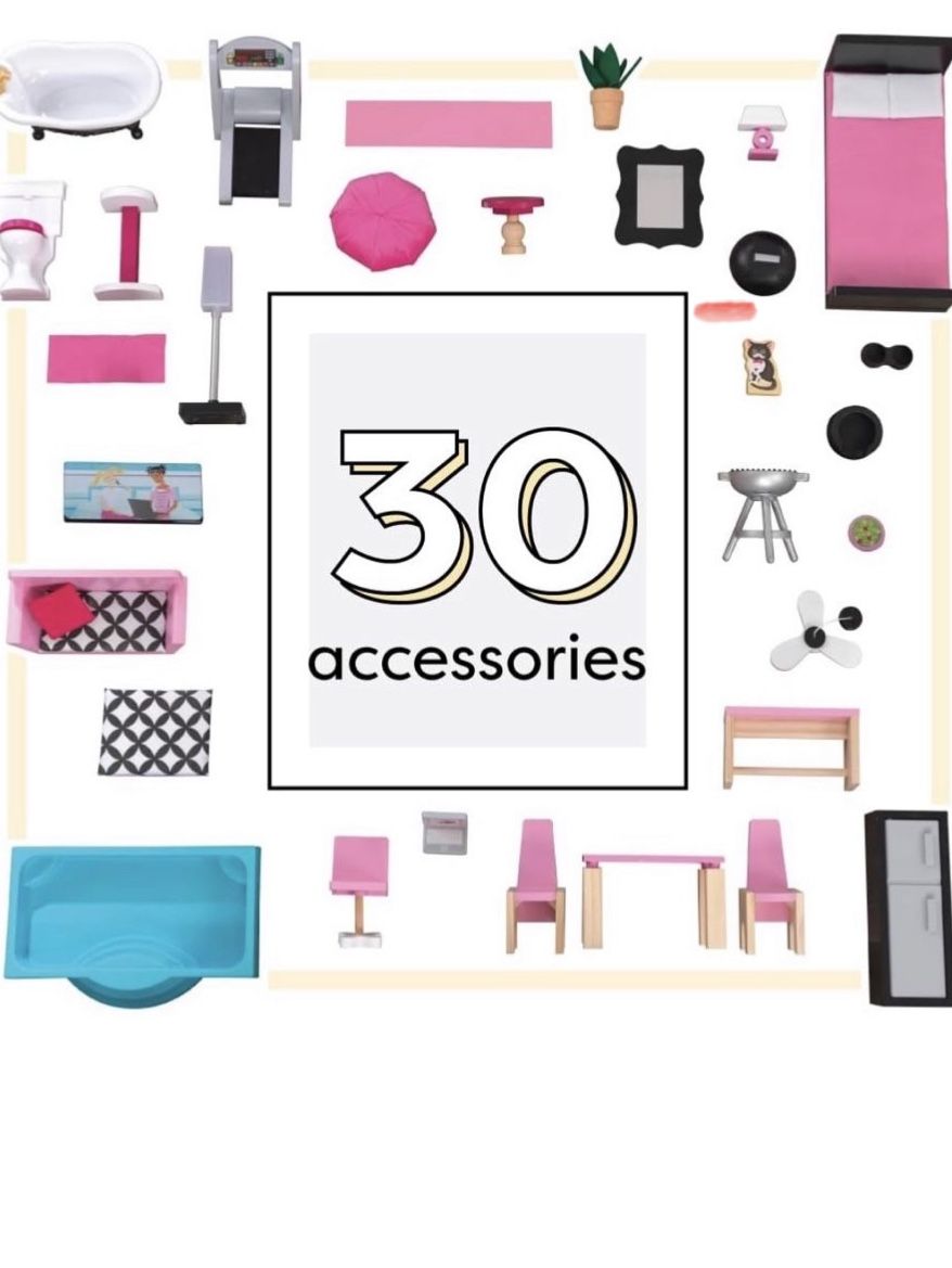 New KidKraft Shimmer Mansion House Barbie Rare Vintage