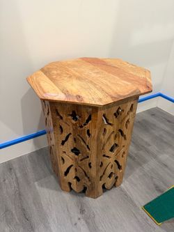 Light wood side table