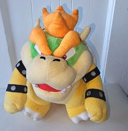 This is an authentic Nintendo Super Mario Bowser Plush, manufactured by San-Ei Co., Ltd. and distributed in the US by Little Buddy, LLC. • Condition: 