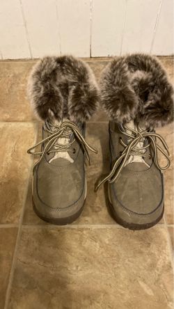 BearPaws waterproof Sherpa lined ankle high boots .