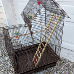Wire Bird Cage Used Excellent Condition 
