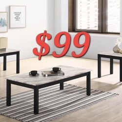 3PC SET COFFEE TABLE FINANCING IS EASY NO CREDIT IS OK 