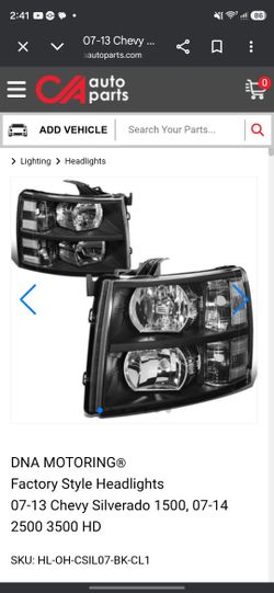Chevy Silverado Headlights
