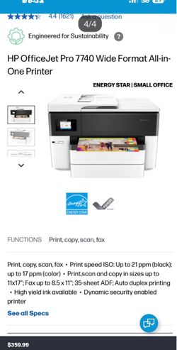 HP OfficeJet Pro 7740 Wide Format All-in-One Printer