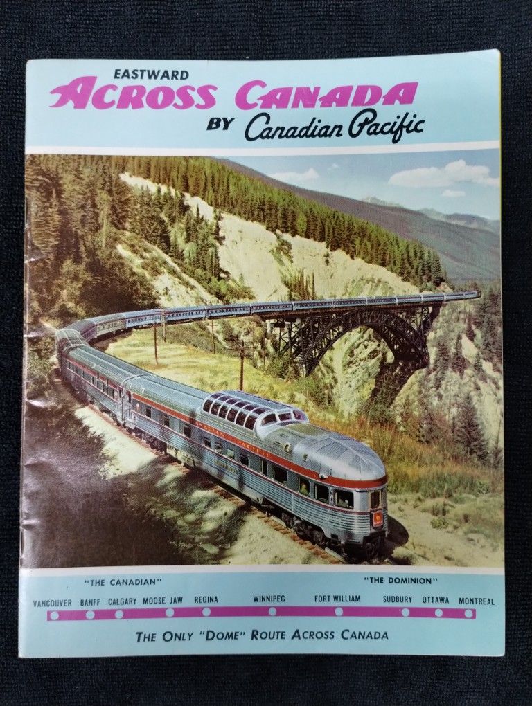 Vintage 1950's Canadian Pacific Railroad travel magazine - Eastward Across Canada