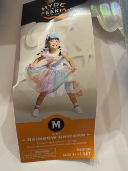 Rainbow Unicorn Halloween Costume Size M
