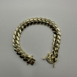 14k Gold Plated 12mm 7.5” 50+ Gram Handmade Miami Cuban Link