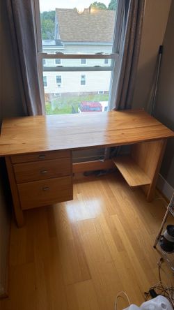Solid Wood Computer Desk – 3 Drawer – $95 OBO